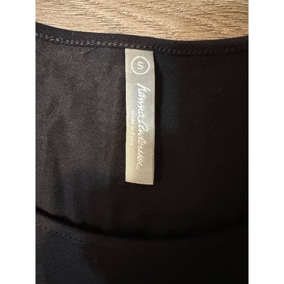 WOMAN'S HANNA ANDERSSON BLACK TIERED RUFFLE SHORT SLEEVE DRESS  S - Picture 5 of 6